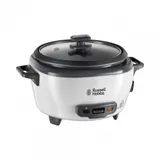 Рисоварка, Russell Hobbs, 27030-56, Мощность 300Вт, Объём 1.4л, Кнопочное управление, 1 программа, Антипригарное покрытие, Индикатор готовности, Мерная чашка, Белая