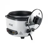 Рисоварка, Russell Hobbs, 27030-56, Мощность 300Вт, Объём 1.4л, Кнопочное управление, 1 программа, Антипригарное покрытие, Индикатор готовности, Мерная чашка, Белая