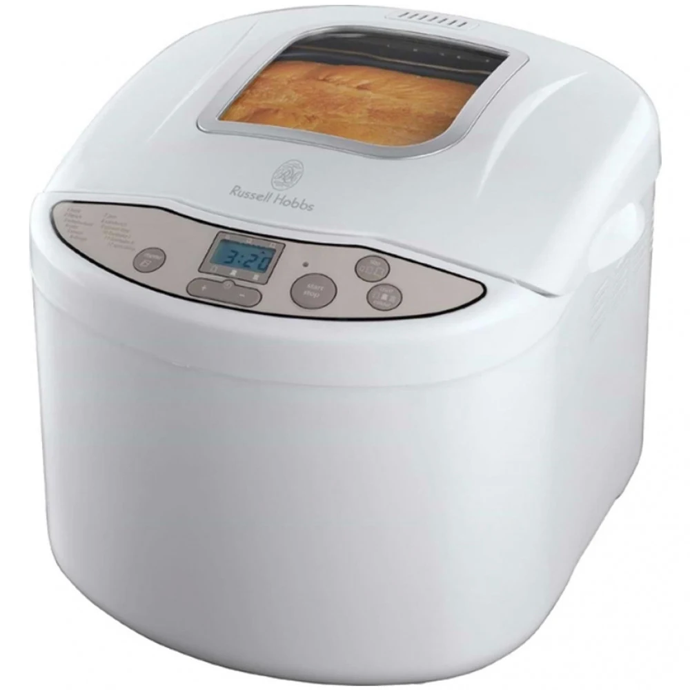 Хлебопечка, Russell Hobbs, 18036-56, Мощность 660Вт, 12 программ, Таймер отсрочки выпечки на 13 часов, Комбинации программ, Автоматическое поддержание тепла в течение 1 ч, ЖК-дисплей. Размеры буханк