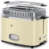 Тостер, Russell Hobbs, 21682-56, Мощность 1100Вт, 6 режимов обжаривания, 2 отделения, Таймер, Функция "Размораживание", Функция "Отмена", Функция «Пауза» во время приготовления, Кремовый