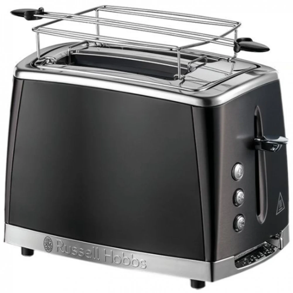 Тостер, Russell Hobbs, 26150-56, Мощность 1550Вт, 6 режимов обжаривания, 2 отделения, Таймер, Функция "Размораживание", Функция "Отмена", Функция «подогрева» во время приготовления, Черный