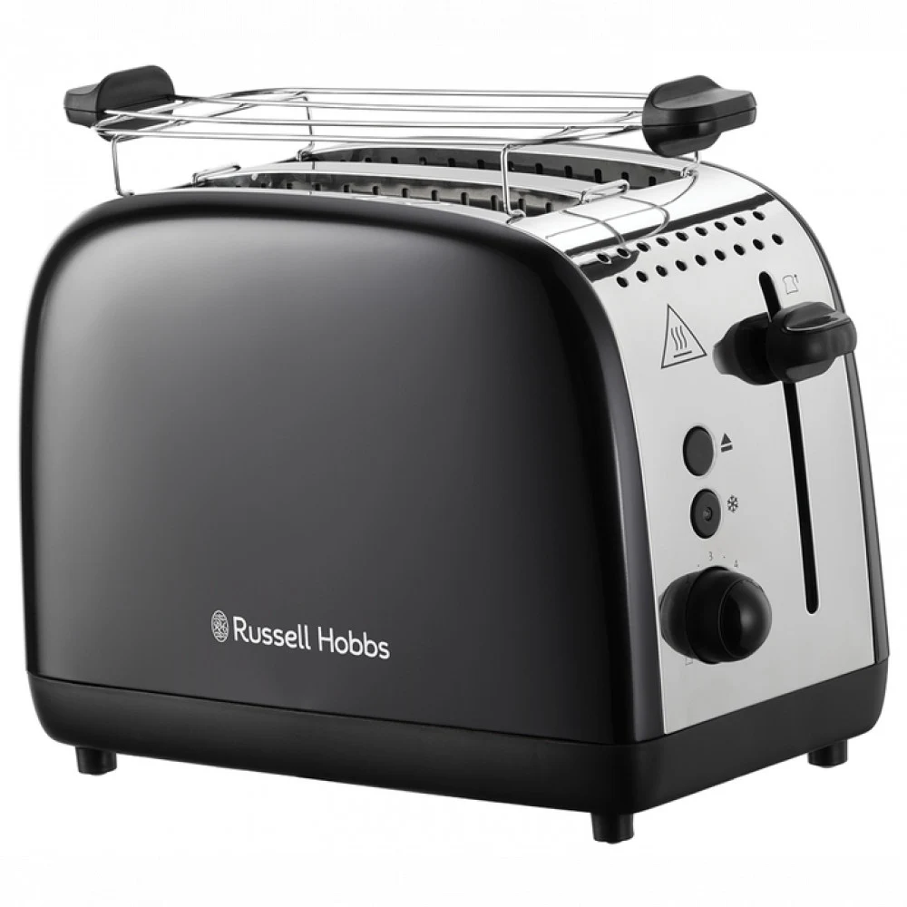 Тостер, Russell Hobbs, 26550-56,Количество режимов обжаривания 6, Кол-во отделений 2 ,Цвет Черный ,Материал корпуса ,Металл ,Функции тостера ,Размораживание ,Мощность, Вт 1600
