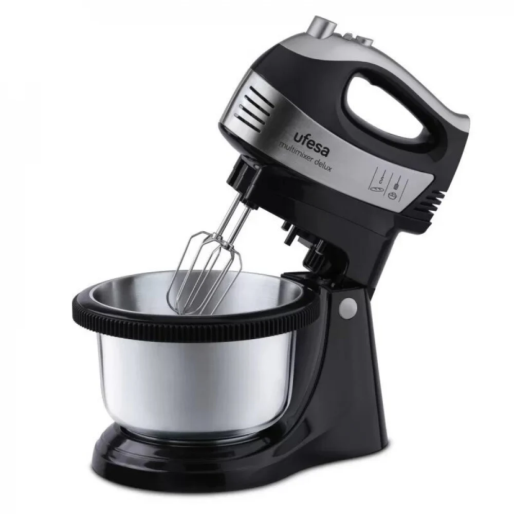 Миксер Ufesa BV5655 Multimixer Gyro Delux, ручной, 500Вт, 5 скоростей+Turbo, Black-Silver
