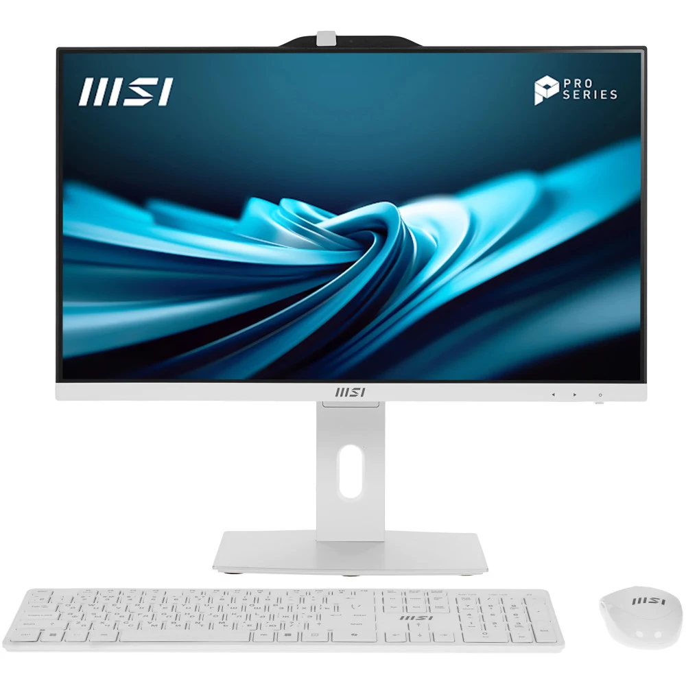 Моноблок MSI Pro AP242P 14M-663RU 23.8" Full HD i5 14400 (2.5) 16Gb SSD512Gb UHDG 730 Windows 11 Professional GbitEth WiFi BT 120W клавиатура мышь Cam белый 1920x1080