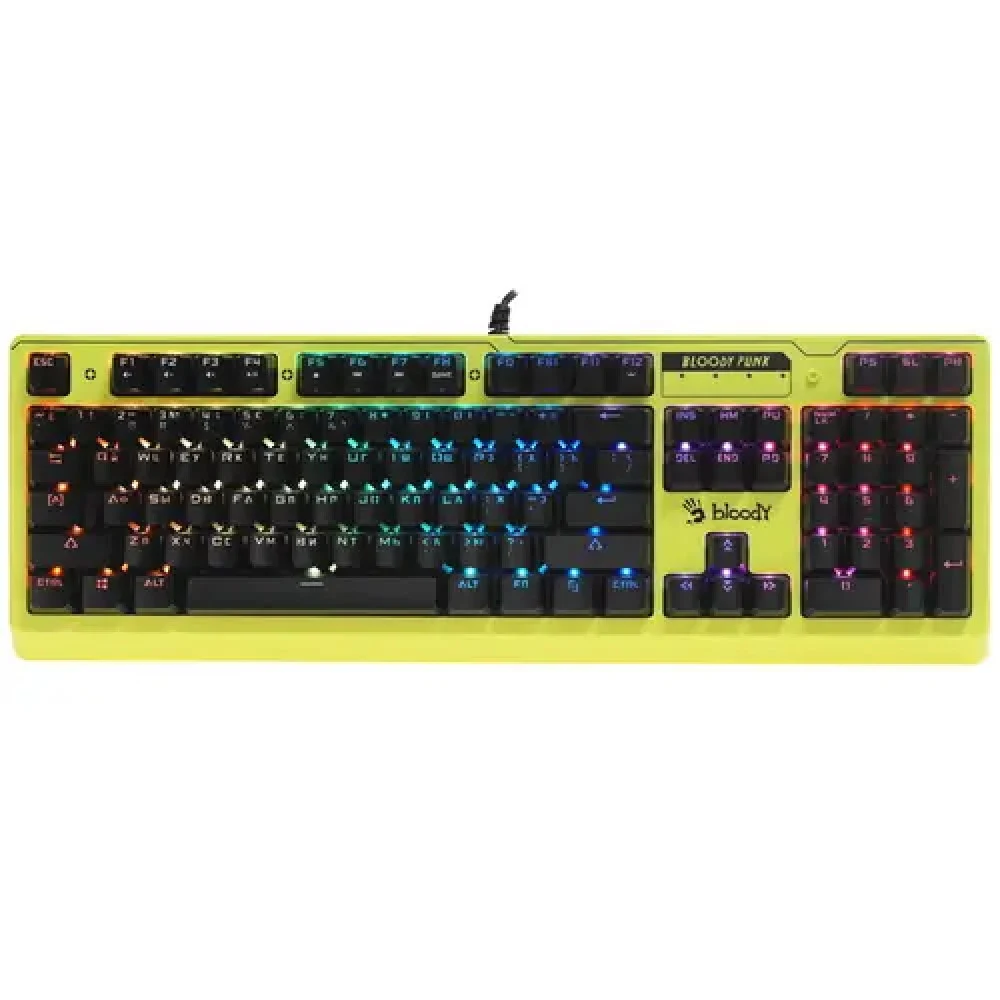 Клавиатура A4Tech Bloody B810RC Punk механическая желтый/черный USB for gamer LED