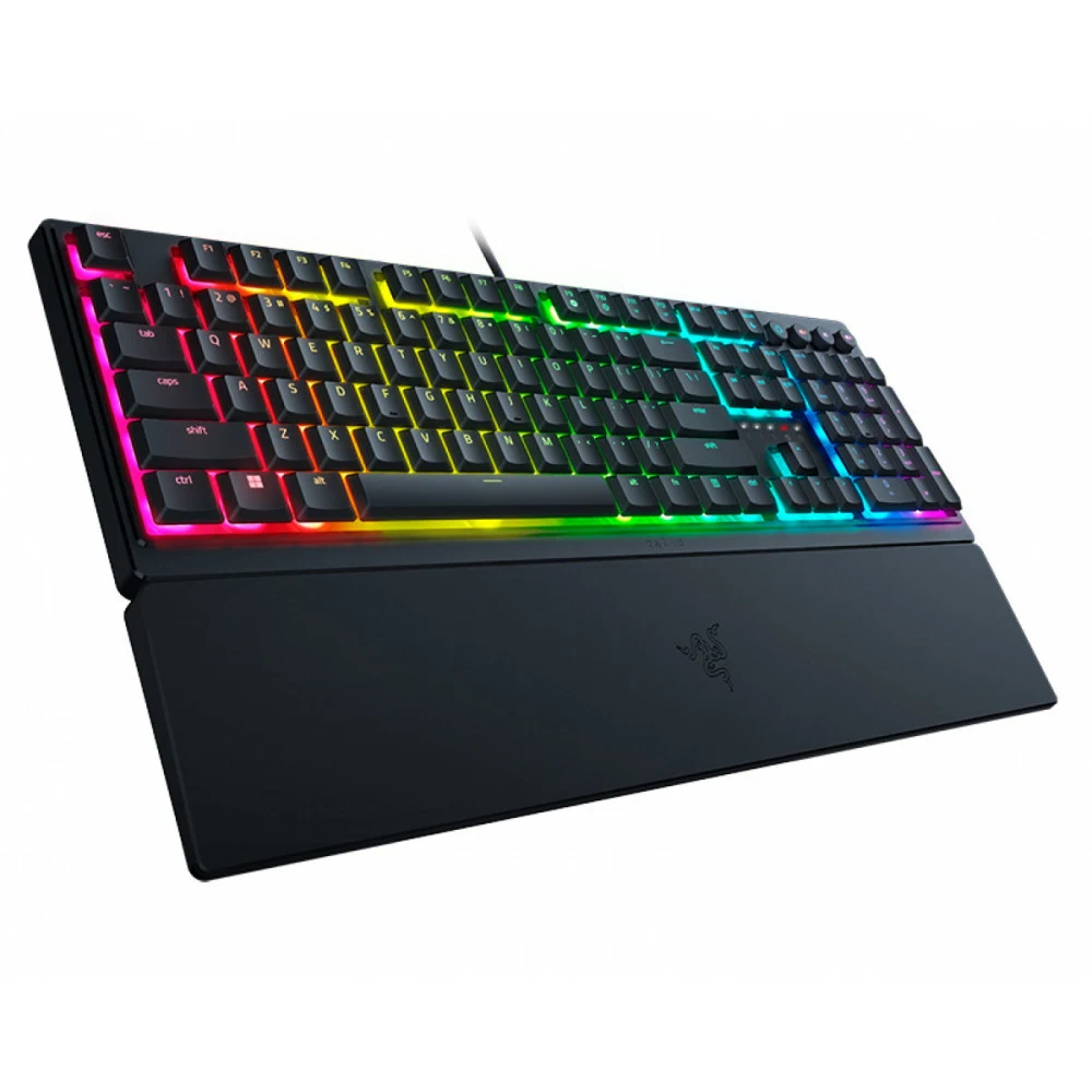 Клавиатура, Razer, Ornata V3 - Russian Layout, RZ03-04460800-R3R1, Игровая, Комбинированные мембранные + механические, Программируемые клавиши, 10 Зон освещения Razer Chroma ™ RGB, Подставка для зап