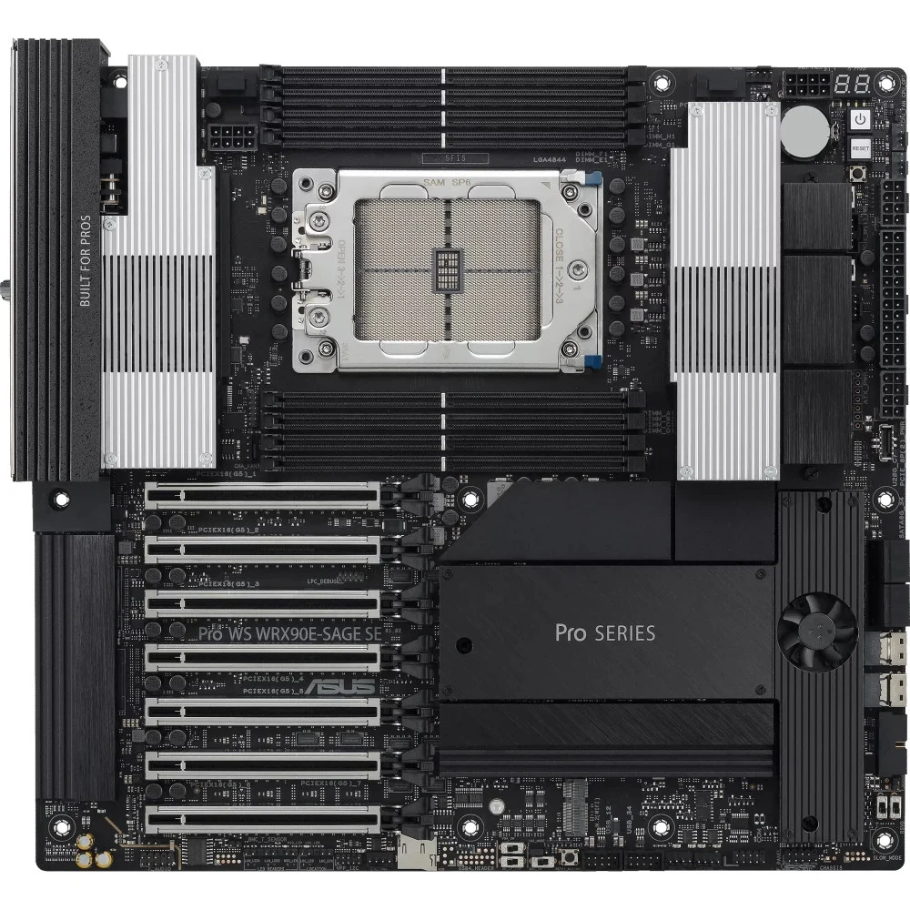 Материнская плата ASUS PRO WS WRX90E-SAGE SE STR5 EEB 8xDDR5 7xPCIEx16 4xM.2 2xUSB-C 2xDP mini VGA GLAN 10GLAN