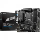 Материнская плата MSI PRO B760M-A WIFI DDR4 Soc-1700 Intel B760 4xDDR4 mATX AC`97 8ch(7.1) 2.5Gg+HDMI+DP