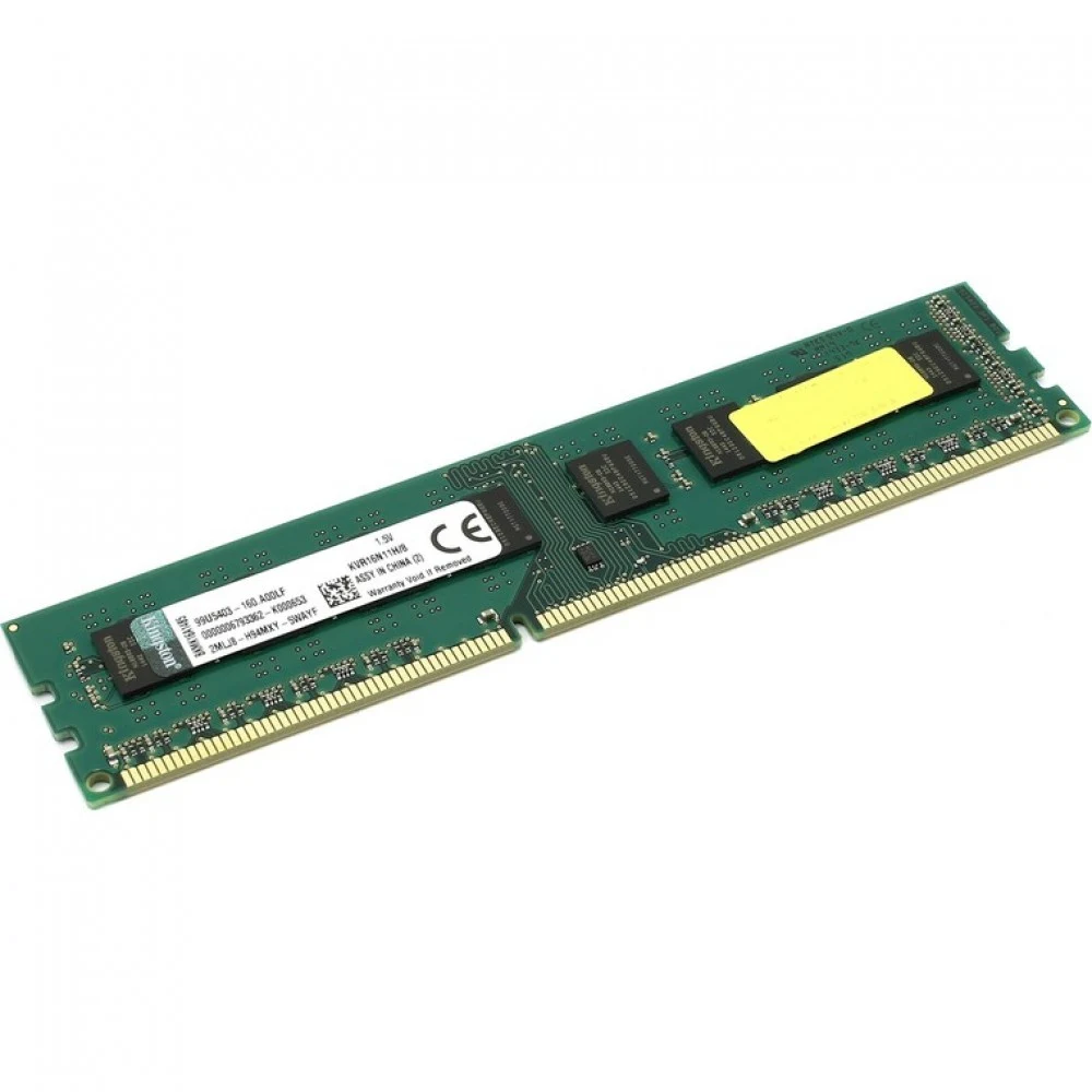 Модуль памяти Kingston 8GB DDR3 1600 DIMM Height 30mm KVR16N11H/8WP Non-ECC, Unbuffered, CL11, 1.5V, 2R, 4Gbit, KVR16N11H/8WP RTL (317282)