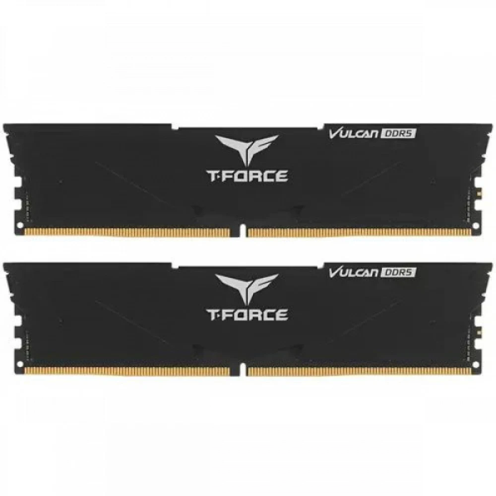 Комплект модулей памяти TeamGroup Team T Force Vulcan DDR5 64Gb (32x2), 6000MHz, CL38, FLBD564G6000HC38ADC01, Black