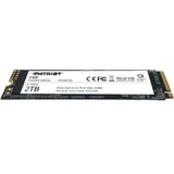 SSD M.2 Patriot 2.0Tb P300 (PCI-E 3.0 x4, up to 2100/1600MBs, 290000 IOPs, 3D TLC, SMI2263XT, TBW 320Tb, 22х80mm)