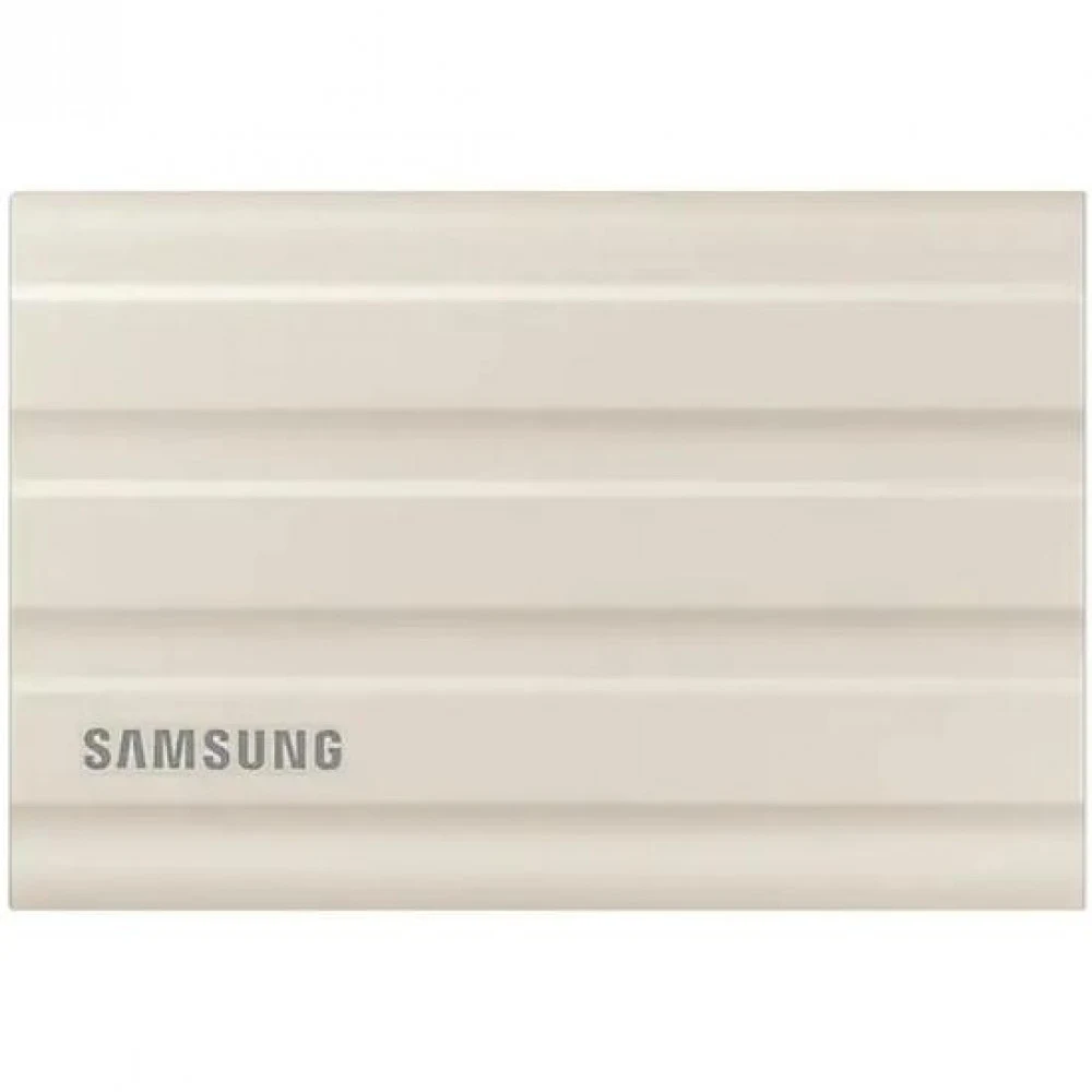 Внешние HDD и SSD/ Samsung External SSD T7 Shield, 2TB, Type C-to-C/A, USB 3.2 Gen2, R/W 1050/1000MB/s, IP65, 88x59x13mm, 98g, Beige (12 мес.)