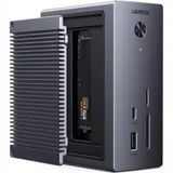 Док-станция USB-С на HDMI(4K@60Hz), USB-C 3.2(10Gbps), 2xUSB-A 3.0(5Gbps), LAN(1000Mbps), M.2 NVMe Slot, CardReader, PD 100W, CM923 (55735) UGREEN