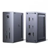 Док-станция USB-С на HDMI(4K@60Hz), USB-C 3.2(10Gbps), 2xUSB-A 3.0(5Gbps), LAN(1000Mbps), M.2 NVMe Slot, CardReader, PD 100W, CM923 (55735) UGREEN