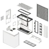 Компьютерный корпус, HAVN, HS 420 VGPU WH (HVN-CA-HS420-07), E-ATX/ATX/Micro ATX, USB 1*Type C/2*3.2, HD-Audio, Высота процессорного кулера до 185 мм, Длина VGA до 470мм, 5*3.5"/5*2.5", Толщина 0,8м