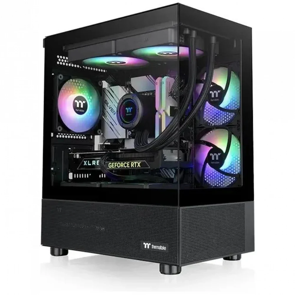 Компьютерный корпус, Thermaltake, View 170 TG ARGB Black, CA-1Z4-00M1WN-00, Micro ATX, Mini ITX, 2*3.5"/1*2.5", Вентилятор 3*12см, Высота кулера до 160 мм, Длина VGA до 340 мм, 438 x 212 x 377.5 мм,