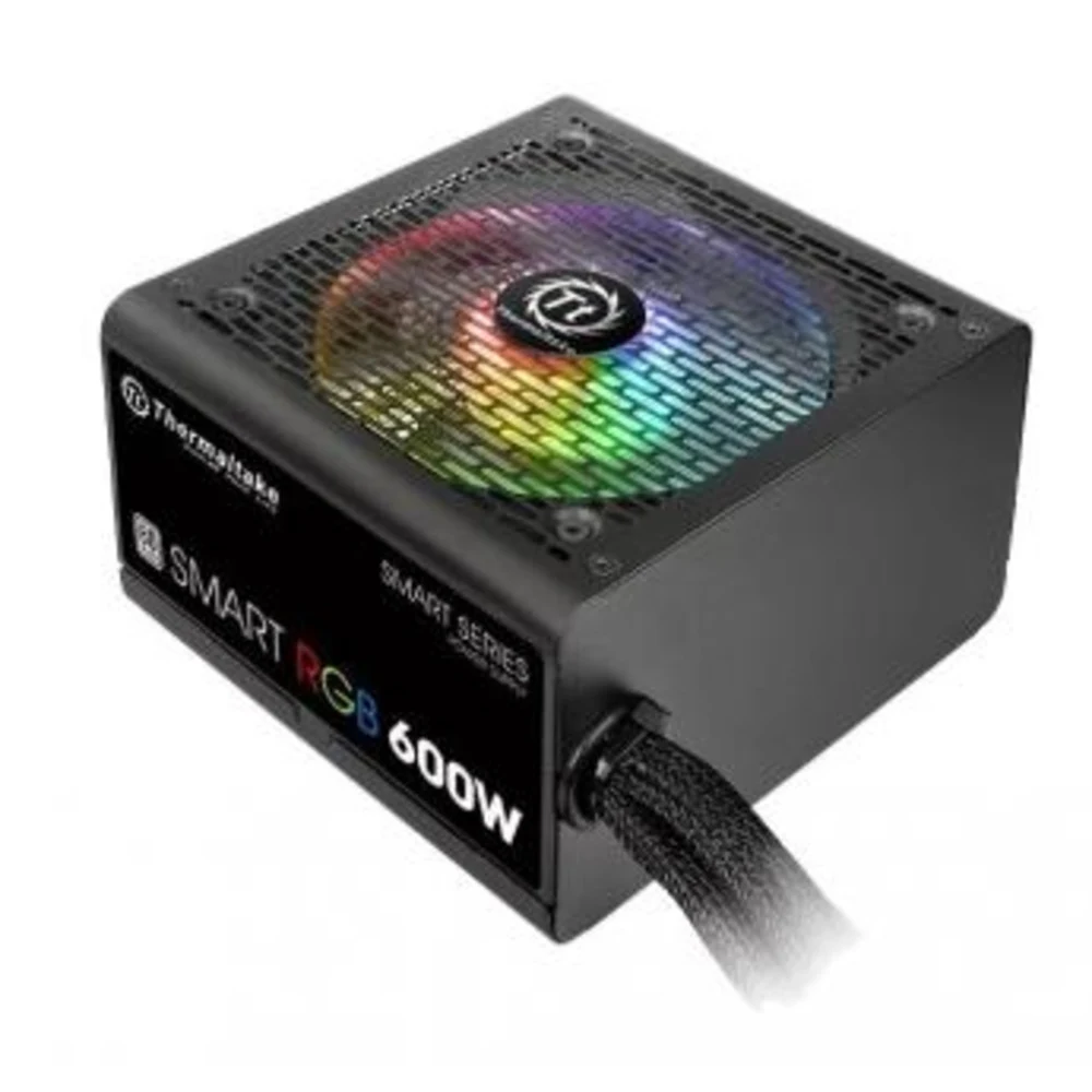 Блок питания Thermaltake ATX 600W Smart RGB 600 80+ (20+4pin) APFC 120mm fan color LED 6xSATA RTL [PS-SPR-0600NHSAWE-1]