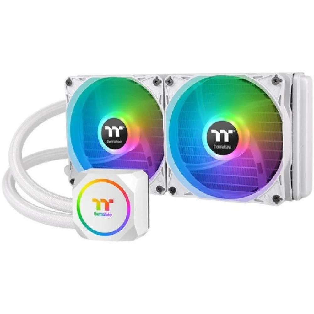Жидкостная система охлаждения Thermaltake TH240 ARGB Sync Snow Edition |CL-W301-PL12SW-A| /All-In-One Liquid Cooling System/ARGB Fan |CL-W301-PL12SW-A| 120*2/White {6} (526579)