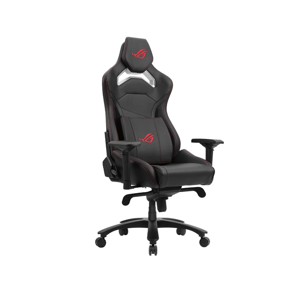 Игровое кресло ASUS Игровое кресло Asus ROG Chariot Core чёрное искусственная кожа, сталь, аллюминий, газпатрон 4 кл, ролики 60 мм, механизм качания (322775)