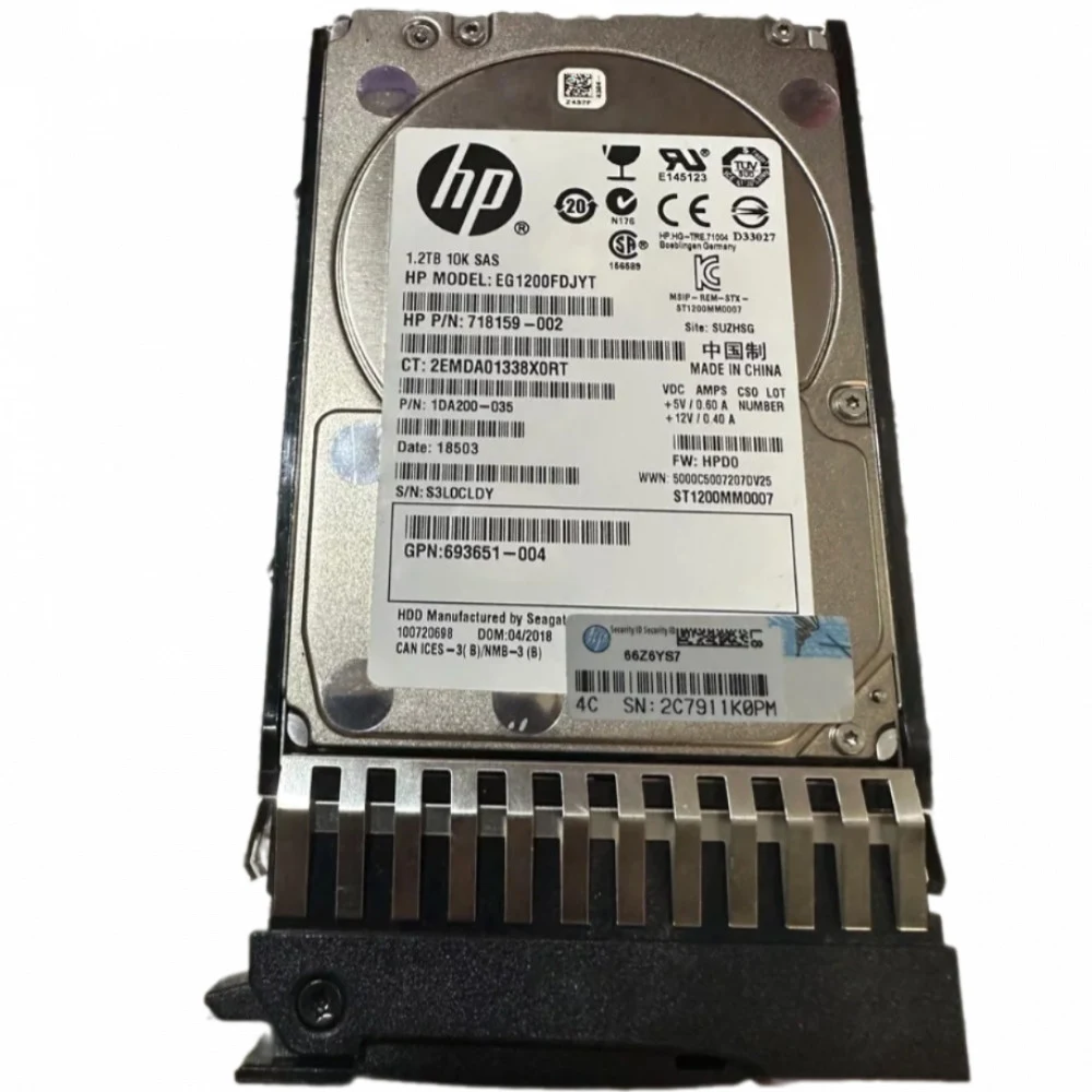 Жесткий диск HP 1.2TB 2.5 SAS 10k 6G HDD [693648-B21], 693648-B21 693719-001 718291-001 693647-001 726480-001 EG1200FCVBQ EG1200FDNJT 718159-002 EG1200FDJYT 718160-B21