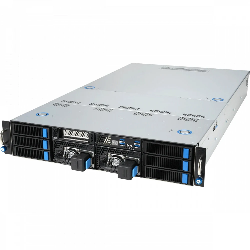 Серверная платформа/ ASUS ESC4000A-E12-SKU1, 2U GPU, 1 x SP5 LGA6096 EPYC 9004 (400W), 12DIMM DDR5, 2 x 2.5" SATA/SAS*/NVMe + 2 x 3.5" SATA/SAS*/NVMe + 2 x 3.5" SATA/SAS*,2 x GbE LAN (I350), 1+1 260