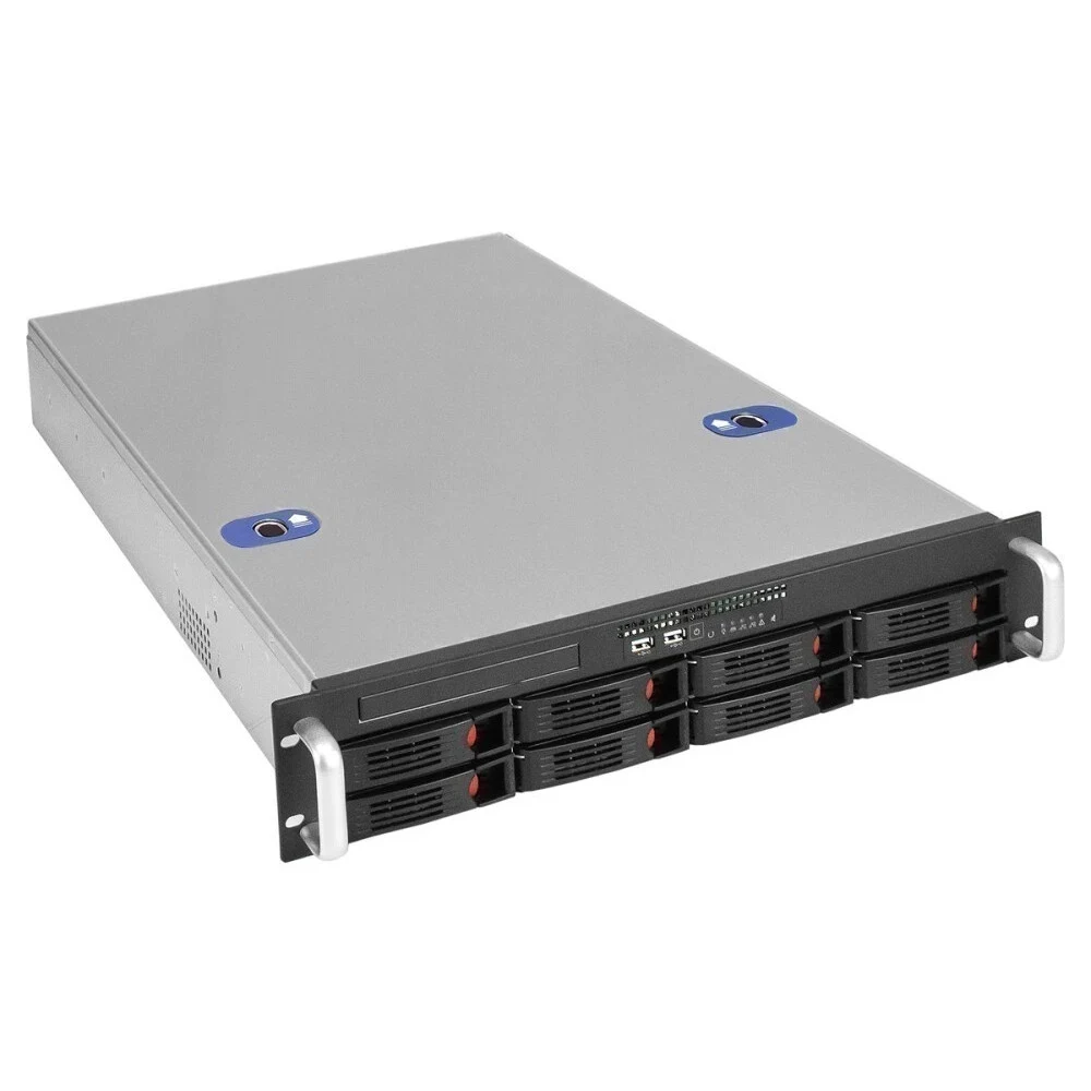 Серверный корпус ExeGate Pro 2U660-HS08 <RM 19", высота 2U, глубина 660, БП 2U-1080ADS, 8xHotSwap, USB>