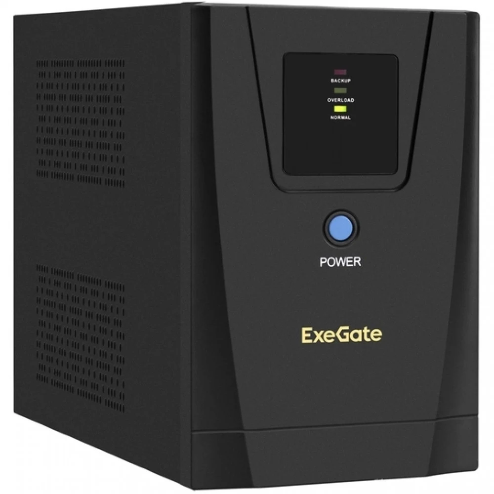 ИБП ExeGate SpecialPro UNB-1600.LED.AVR.2SH.3C13.USB (1600VA/950W, LED, AVR, 2*EU/Тип F(Schuko)+3*C13, USB, батарея 12V 9Ah - 2 шт., металлический корпус, Black)