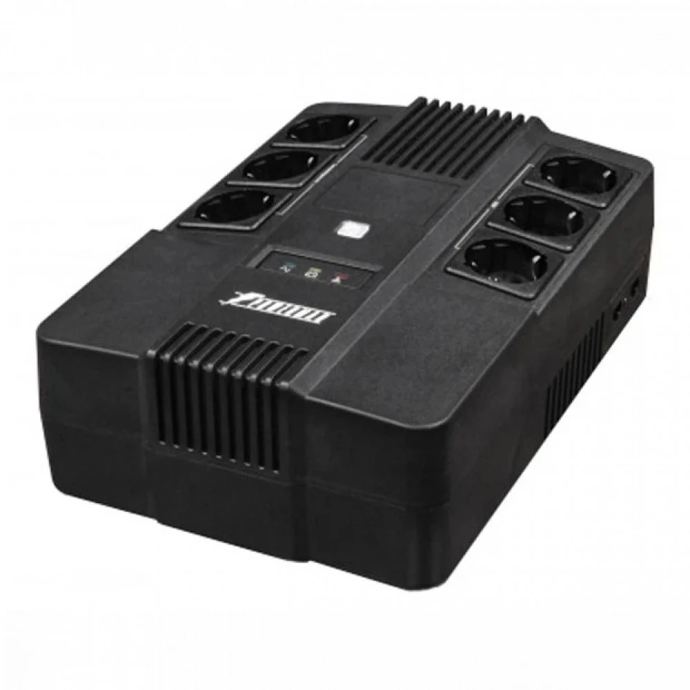 ИБП POWERMAN Brick 800, линейно-интерактивный, 800ВА, 480Вт, 3 евророзетки с резервным питанием, 3 евророзетки с фильтрацией, защита RJ45/RJ11, батарея 12В 9Ач 1 шт., 293мм х 202мм х 93мм, 5.2 кг./