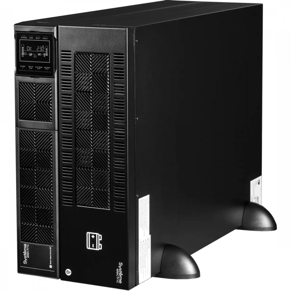 ИБП Systeme Electric Smart-Save Online SRT 5000 ВА, конвертируемый форм-фактор 5U, 230 В, 1:1, клеммный вход/выход, SmartSlot, LCD, USB HID, SNMP карта, параллельное резервирование, версия с возможн
