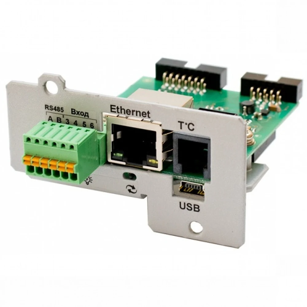ШТИЛЬ Плата расширения: Ethernet, mini USB, 1x вх для датч темп, 2x дискр вх.,SNMP/Modbus TCP/HTTP/SMTP/NTP/протокол Штиль, Е- mail /Trap-сообщ