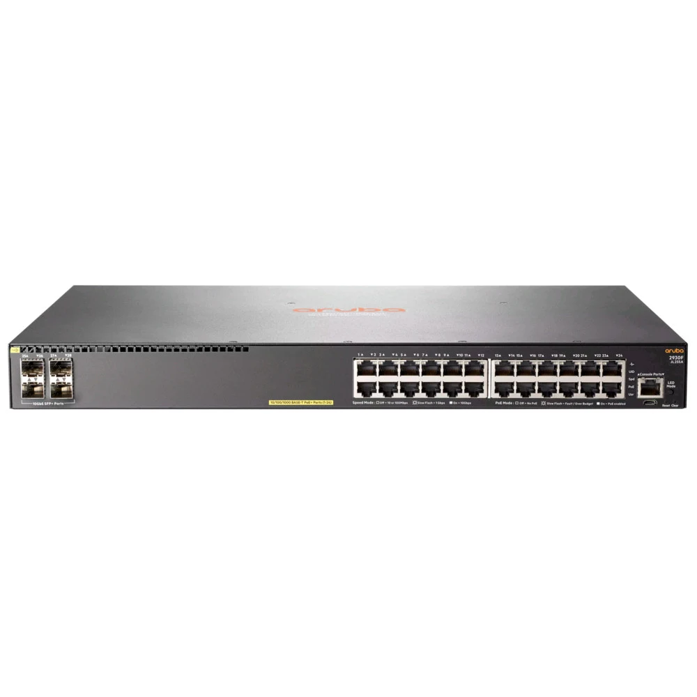 Коммутатор HPE Aruba 2930F JL261A#ABB 24G 4SFP 24PoE+ 370W управляемый