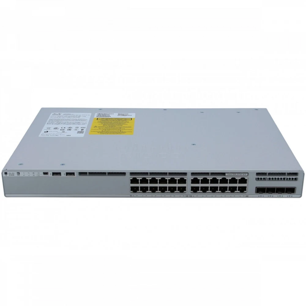 Коммутатор CISCO Catalyst 9200L 24-port full PoE+, 4x10Gb uplink, PS 1x600W, Network Essentials, PoE+ 370/740W , C9200L-24P-4X-E