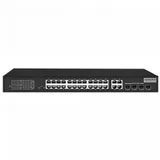 OSNOVO PoE коммутатор 24 x 10/100 Base-T PoE, 4 x GE Combo Uplink RJ45/SFP, PoE на порт - до 30W, суммарно PoE до 385W