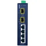 Planet промышленный коммутатор IP30 4 порта 10/100/1000Т + 2 порта 1000 X SFP (-40 +75 C)