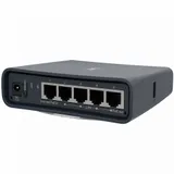 MikroTik hAP ac lite with 650MHz CPU, 64MB RAM, 5xLAN, built-in 2.4Ghz 802.11b/g/n two chain wireless with integrated antennas, built-in 5Ghz 802.11ac single chain wireless with integrated antenna,