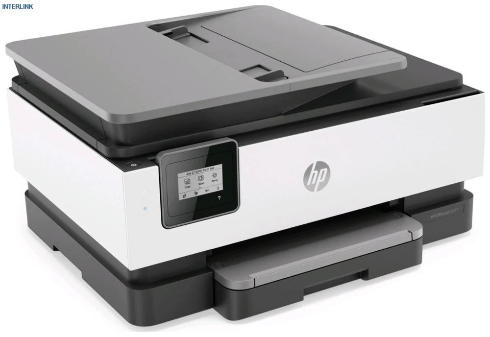 HP OfficeJet 8013 All-in-One Printer (p/c/s, A4, 18(10) ppm,256Mb, WiFi, Duplex, ADF35, 1 tray 225, 1 y warr, cartridges in box)