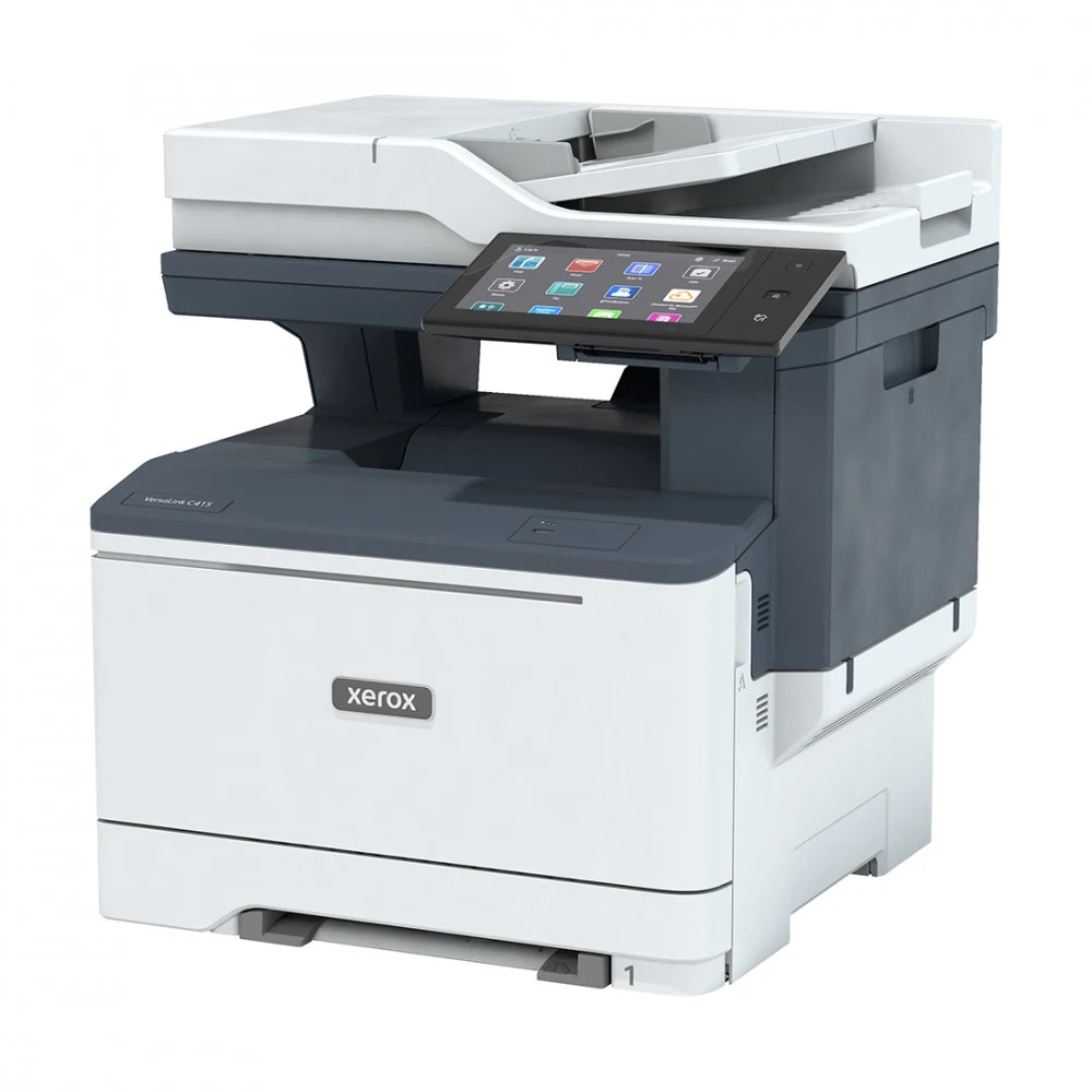 Цветное МФУ, Xerox, VersaLink C415DN, C415V_DN, Лазерное, А4, 40 стр./мин., Подача 251 лист, Двусторонний автоподатчик документов, до 98 изобр./мин., Сенсорный дисплей 7", 1.2 ГГц CPU, 2 ГБ RAM, 32