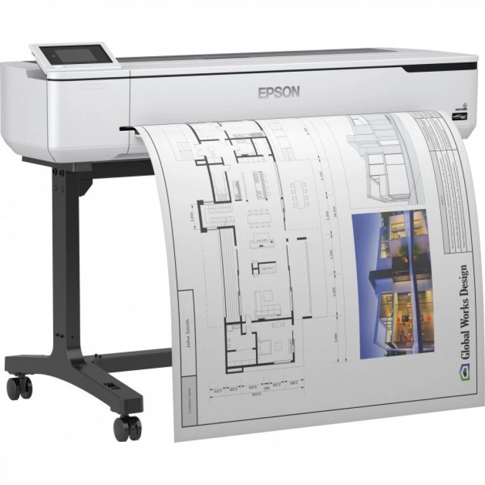 Плоттер Epson SureColor SC-T5100 C11CF12301A0, печать A0+ (2400x1200 dpi), USB 3.0, Gigabit ethernet interface, Wi-Fi