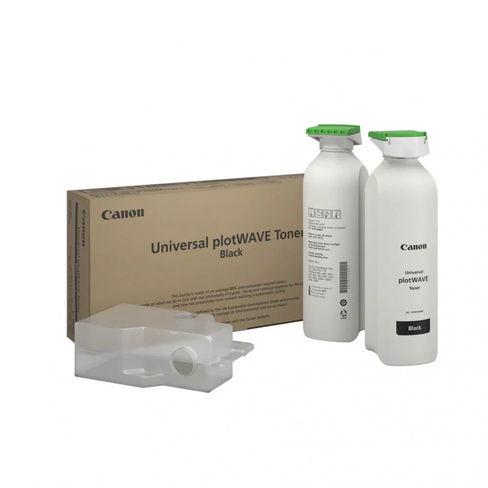 Тонер-картридж, Canon, UNIVERSAL PLOTWAVE TONER PCR 2X500 GR, 6696C001AA, для VarioPRINT 110/115/120/130/135/140, (2 bottles), 115 200 стр. (А4)