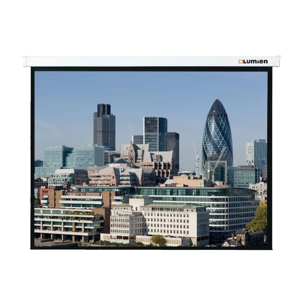 LMC-100118 - Экран с электроприводом Lumien LMC-100118 [Master Control] 153x200 см (раб.область 109х194 см) (88") (Matte White черн. кайма сверху 40 см 16:9