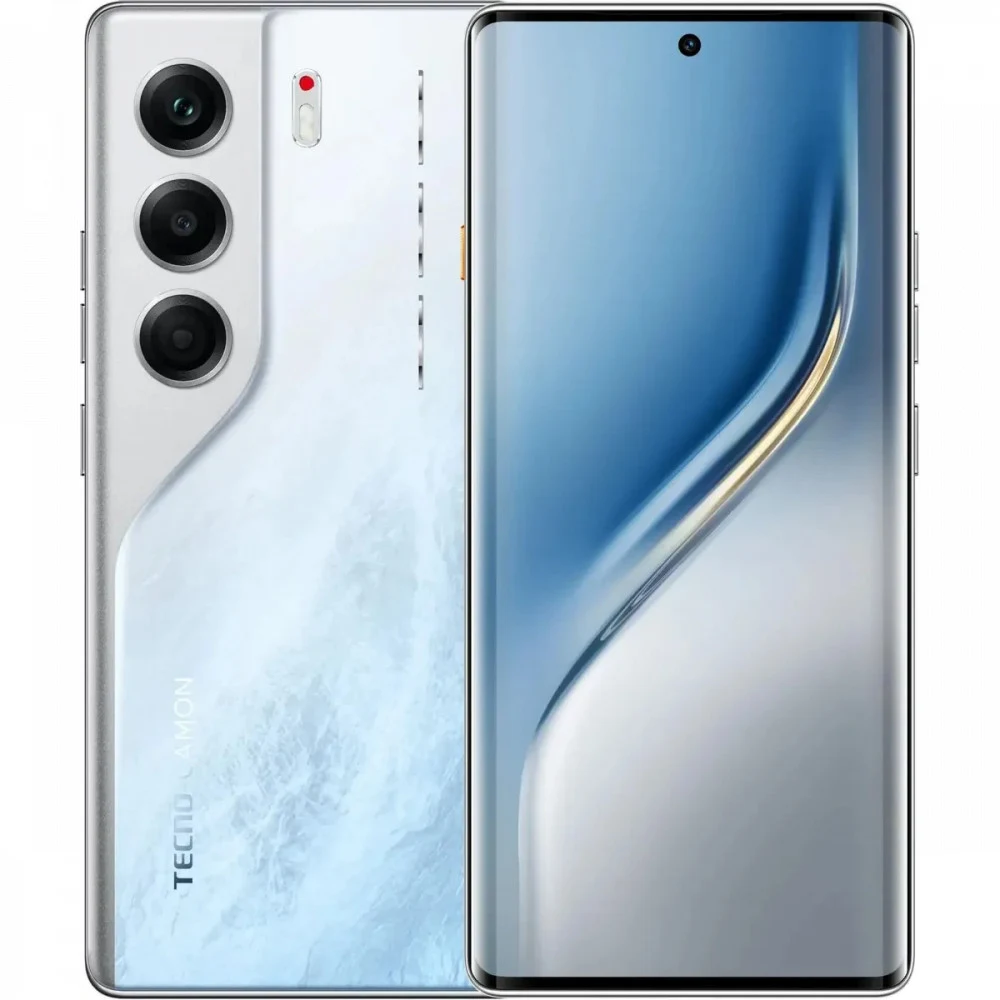Смартфон Tecno Camon 40 Pro 256Gb 8Gb белый моноблок 3G 4G 2Sim 6.78" 1080x2436 Android 15 50Mpix 802.11 a/b/g/n/ac NFC GPS GSM900/1800 GSM1900 Protect FM