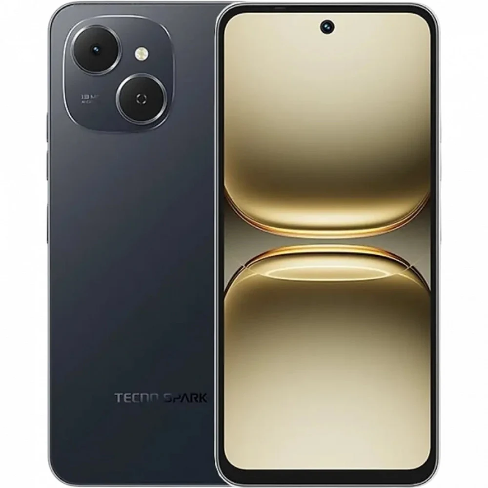 Смартфон Tecno Spark 40C 256Gb 8Gb черный моноблок 3G 4G 2Sim 6.67" 720x1600 Android 15 13Mpix 802.11 a/b/g/n/ac/ax GPS GSM900/1800 Protect FM microSD max1024Gb