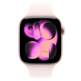 Apple Watch Series 11 GPS 46mm Rose Gold Aluminium Case with Light Blush Sport Band - S/M,Model A3333