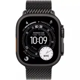Apple Watch Ultra 3 GPS + Cellular 49mm Black Titanium Case with Black Titanium Milanese Loop - Small,Model A3281