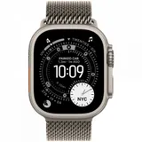 Apple Watch Ultra 3 GPS + Cellular 49mm Natural Titanium Case with Natural Titanium Milanese Loop - Medium,Model A3281