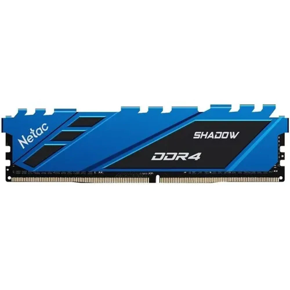 DDR 4 DIMM 8Gb PC28800, 3600Mhz, Netac Shadow NTSDD4P36SP-08B C18 Blue, с радиатором