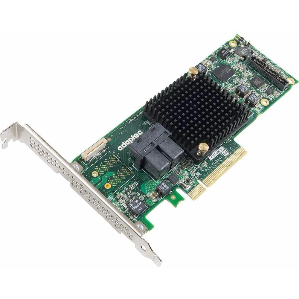 Microchip Adaptec RAID Controller ASR-8805 Single 8 int. ports, 2 x SFF-8643, 12 Gbps RoC, RAID 0,1,1E,5,6,10, 50, 60, 8-Lane PCIe Gen 3, Cache Protection AFM-700 (optional), Low-profile, MD2