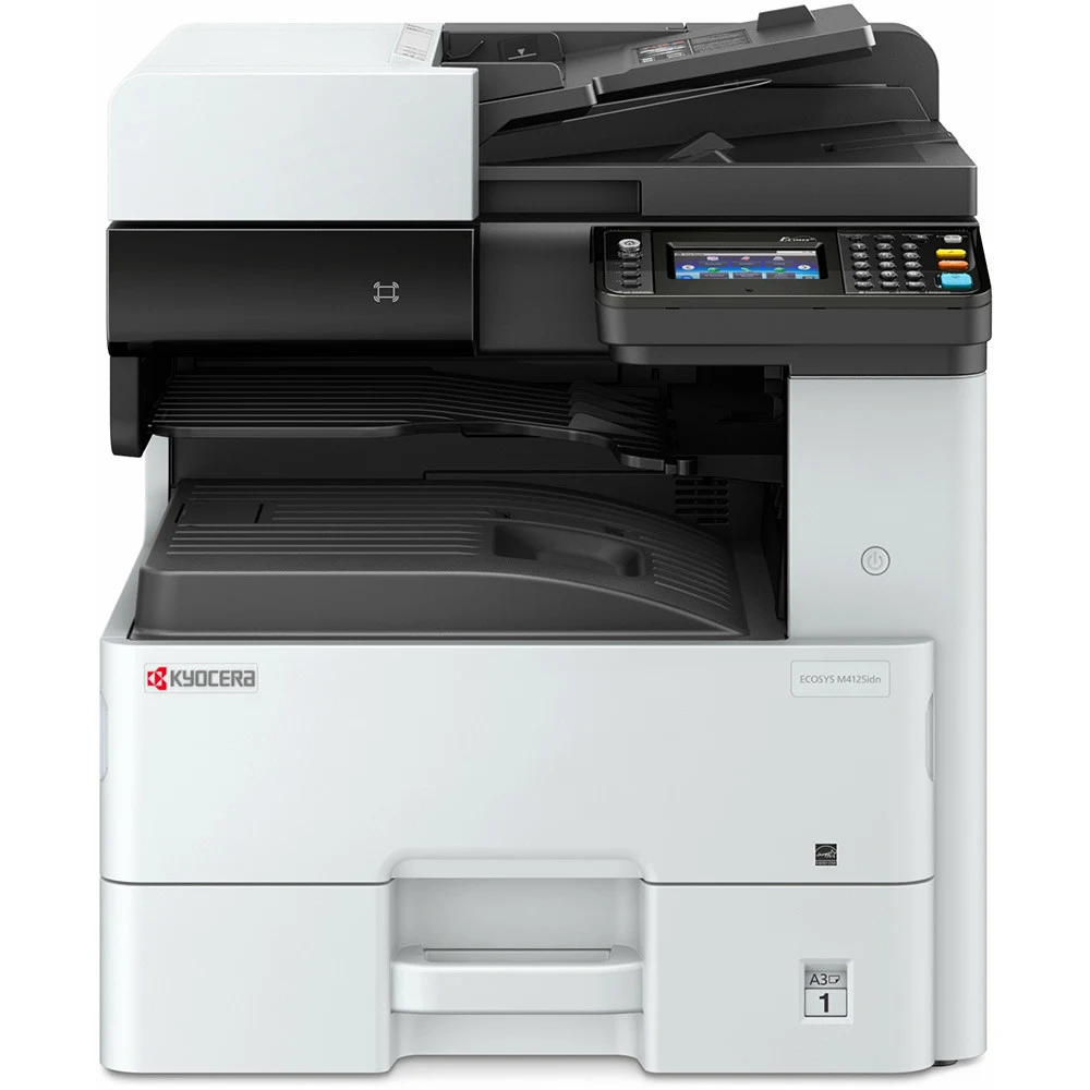 МФУ лазерное Kyocera ECOSYS M4125idn (A3), монохромное, Printer/Scanner/Copier, 1200x1200 dpi, 25/12 ppm (A4/A3), 1 GB, 1.2 GHz, tray 100+500 sheets, RADF 50 sheets, USB+Ethernet, Duplex, 4.3" touch
