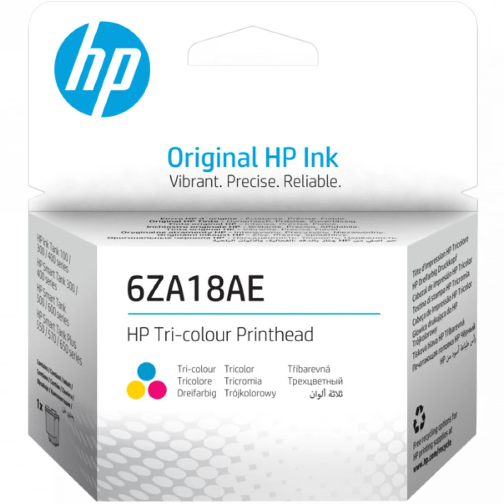 Печатающая головка HP 6ZA18AE многоцветный для HP InkTank 100/300/400 SmartTank 300/400/500/600 SmartTankPlus 550/570/650