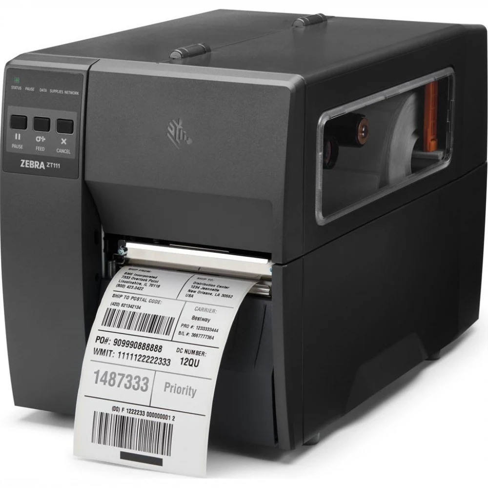 Принтер TT Printer ZT111 4", 203 dpi, Thermal Transfer, Tear, EU/UK Cords, USB, Serial, Ethernet, BTLE, USB Host, EZPL